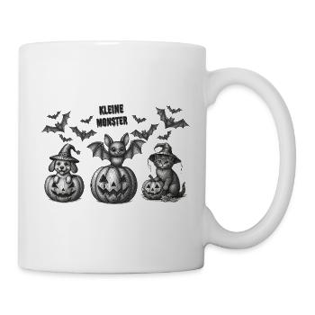 kleine Monster Halloween Trio grau - Tasse - Weiß - Rechts