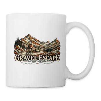 Gravel Escape – Abenteuer auf zwei Rädern - Tasse - Weiß - Rechts