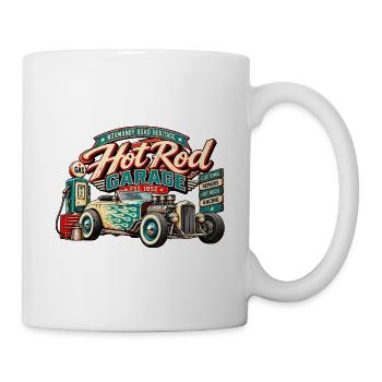 Hot Rod Garage 1952 | Normandy Road Erbe - Tasse - Weiß - Rechts