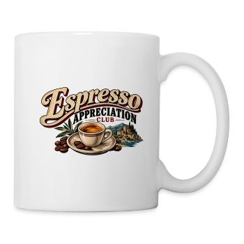 Espresso Appreciation Club – Vintage Coffee - Tasse - Weiß - Rechts