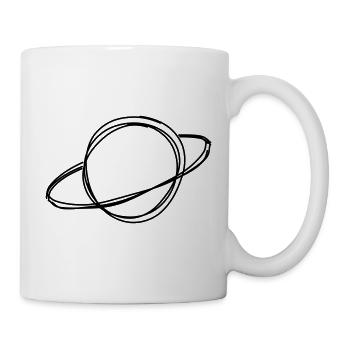 Planet handgezeichnet - Tasse - Weiß - Rechts