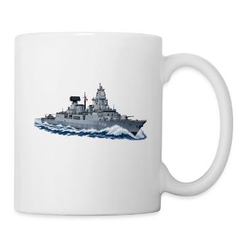 Fregatte Hamburg F220 in schneller Fahrt – persona - Tasse - Weiß - Rechts