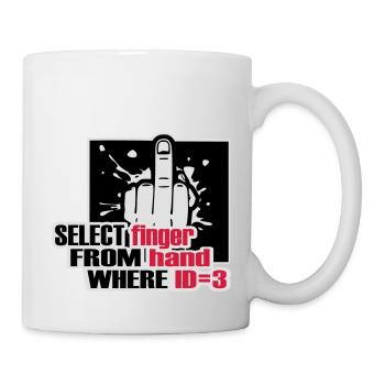 Doigt SELECT FROM main - Mug blanc - blanc - Droite