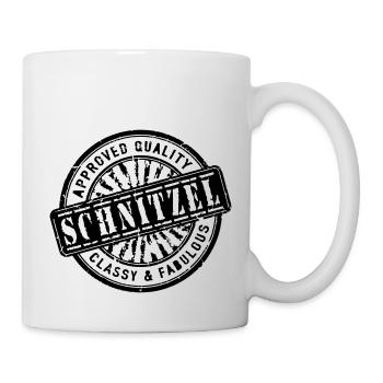 Schnitzel Stamp - Tasse - Weiß - Rechts