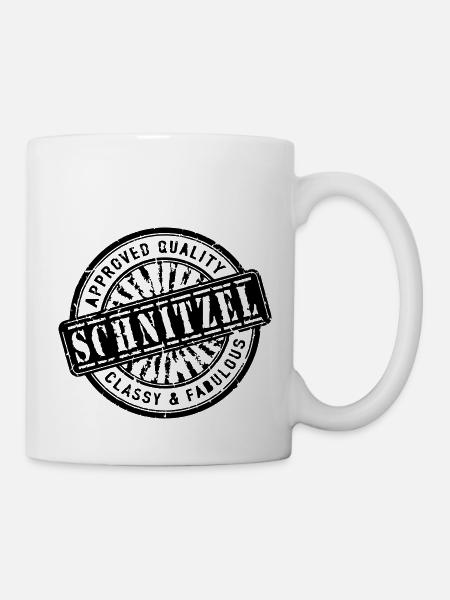 Schnitzel Stamp - Tasse - Weiß
