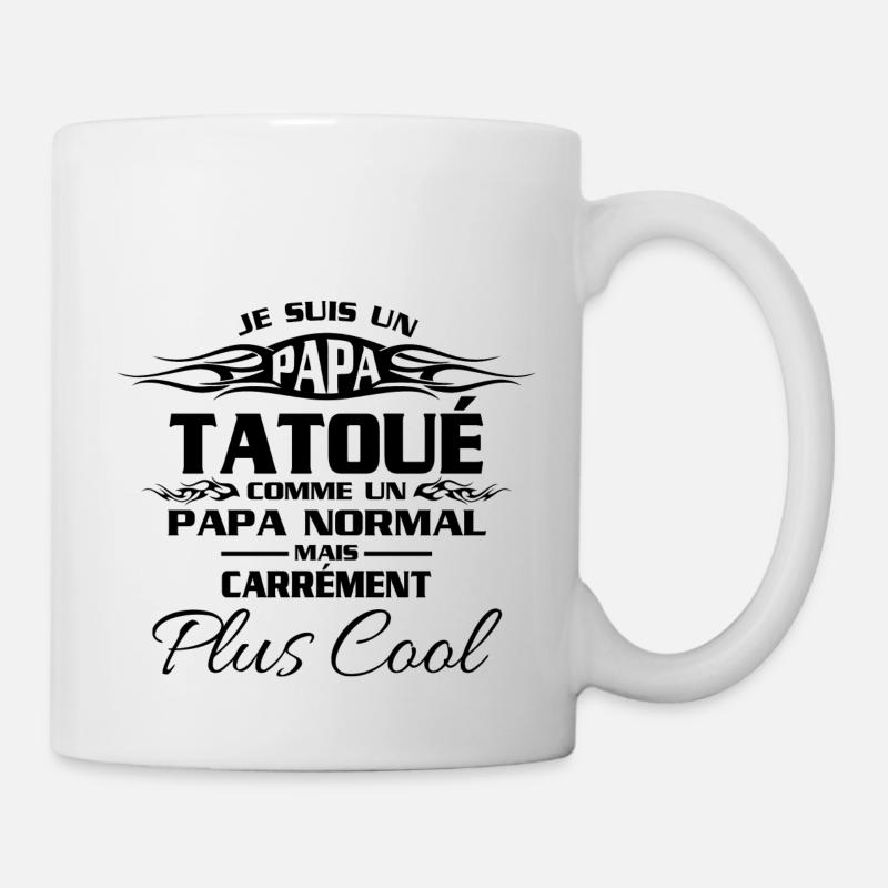 Papa tatoué - Mug blanc - blanc