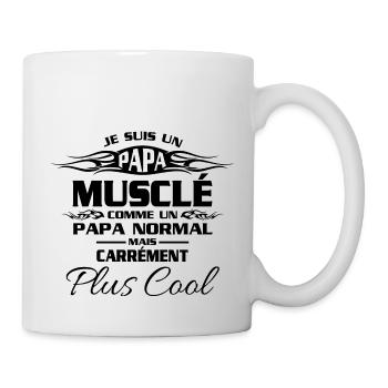 Papas musclés - Mug blanc - blanc - Droite