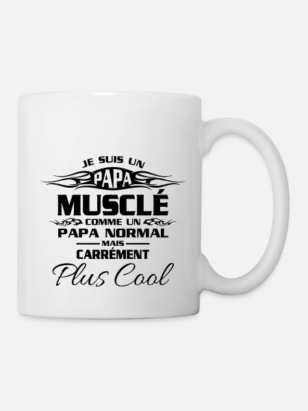 Papas musclés - Mug blanc - blanc