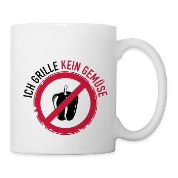 Kein Gemüse - Tasse - Weiß - Rechts