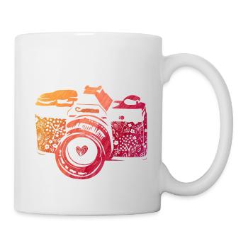 Kamera "Red Flower" - Tasse - Weiß - Rechts