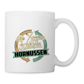Sport Design Hornussen RAHMENLOS Geschenk Hobby - Tasse - Weiß - Rechts