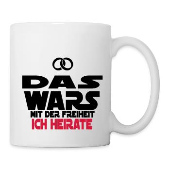 das wars ich heirate - Tasse - Weiß - Rechts