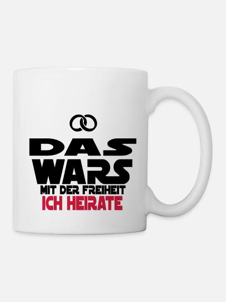 das wars ich heirate - Tasse - Weiß
