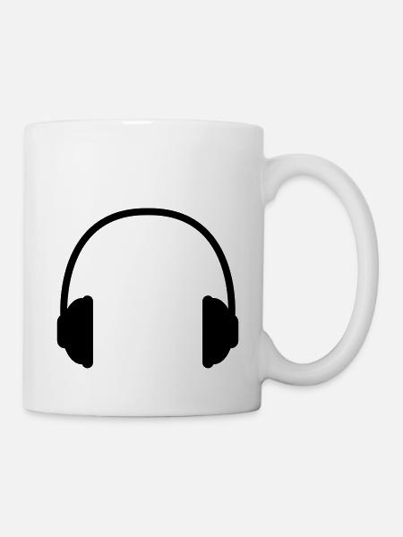 kopfhoerer - Tasse - Weiß