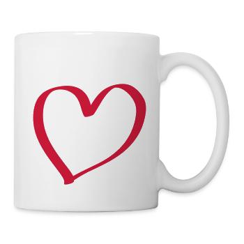 herz - Tasse - Weiß - Rechts