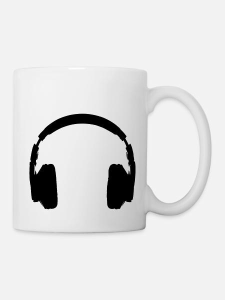headphones - Mug - white