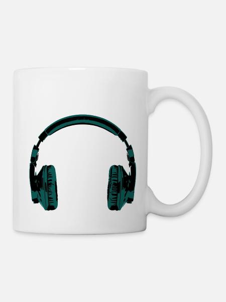 headphones - Mug - white