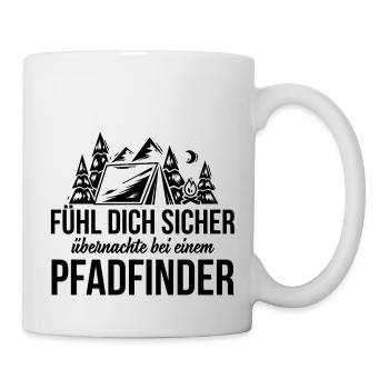 Fühl dich sicher mit einem Pfadfinder - Tasse - Weiß - Rechts