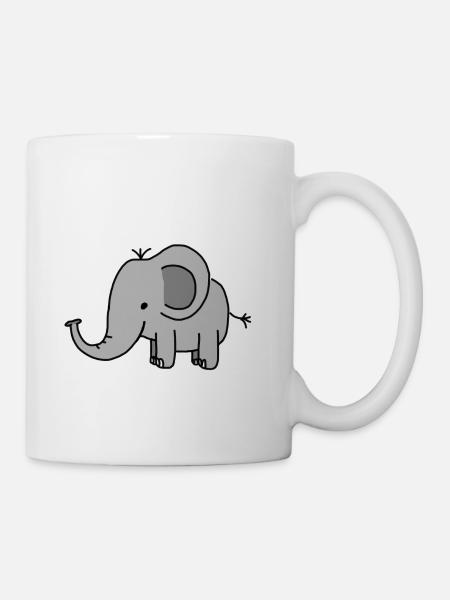 Elefant - Tasse - Weiß