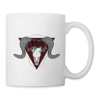Skull and roses - Mug blanc - blanc - Droite