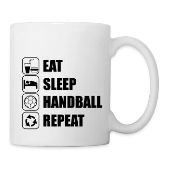 EAT SLEEP HANDBALL - Tasse - Weiß - Rechts
