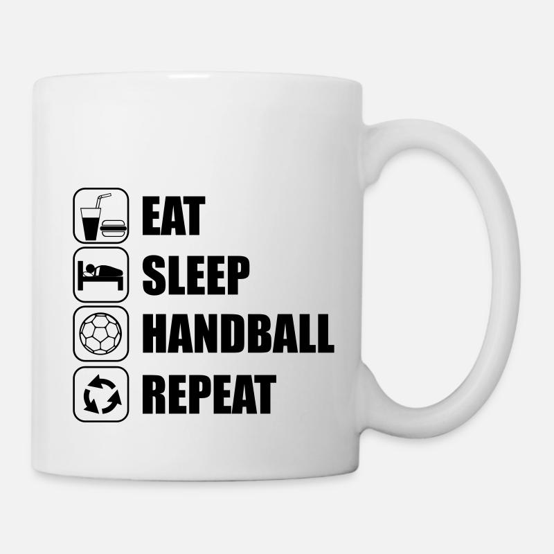 EAT SLEEP HANDBALL - Tasse - Weiß