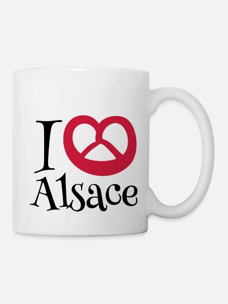 i love alsace - Mug blanc - blanc