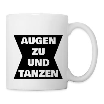 Augen zu und tanzen Club Techno Musik - Tasse - Weiß - Rechts