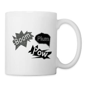 Pflaume boom pow - Tasse - Weiß - Rechts