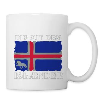 Die mit dem Isländer - Tasse - Weiß - Rechts
