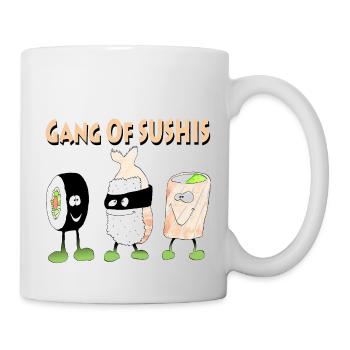 gang of sushis - Mug blanc - blanc - Droite