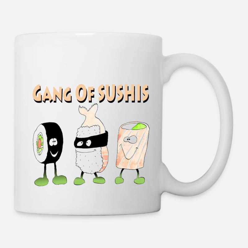 gang of sushis - Mug blanc - blanc