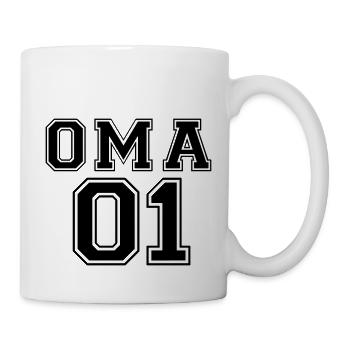 Oma 01 Weihnachten Partner Paar Liebe Geschenk - Tasse - Weiß - Rechts