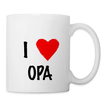 J'aime OPA - Mug blanc - blanc - Droite