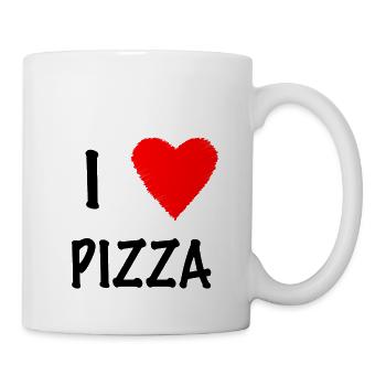 I Love Pizza - Tasse - Weiß - Rechts