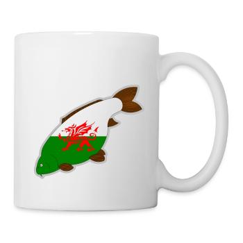wales carp - Mug - white - Right