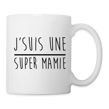 j'suis une super mamie , cadeau grand-mère - Mug blanc - blanc - Droite