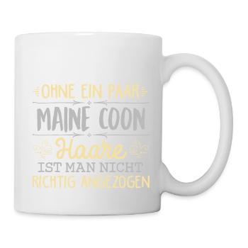 MAINE COON Haare gehören dazu - Tasse - Weiß - Rechts