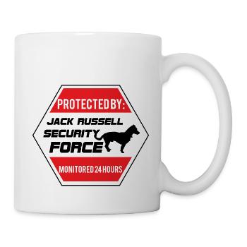 Dog / Jack Russell: Protected by Jack Russell - Mug - white - Right