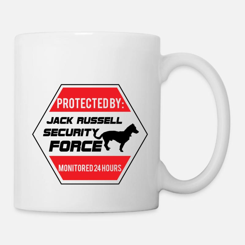 Hund / Jack Russell: Protected by Jack Russell - Tasse - Weiß