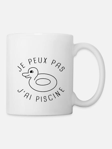 canard piscine - Mug blanc - blanc