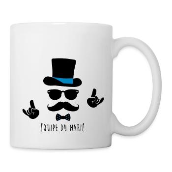 équipe marié - Mug blanc - blanc - Droite