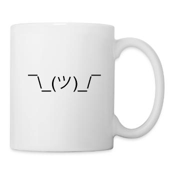 Shit happens ¯\_(ツ)_/¯ - Tasse - Weiß - Rechts