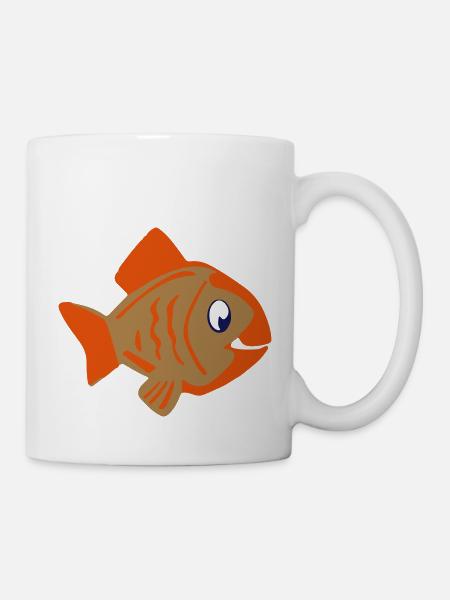 Fischen - Tasse - Weiß