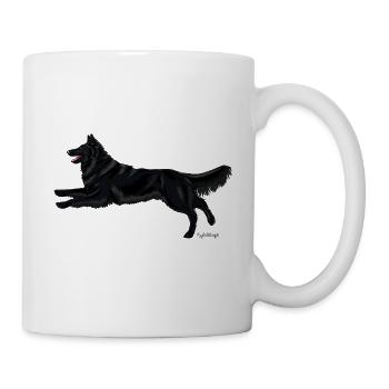 Belgischer Schäferhund Groenendael - Tasse - Weiß - Rechts
