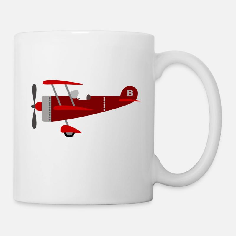 Airplane for children - Mug - white