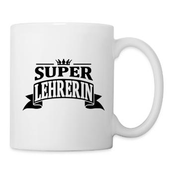 super lehrerin - Tasse - Weiß - Rechts
