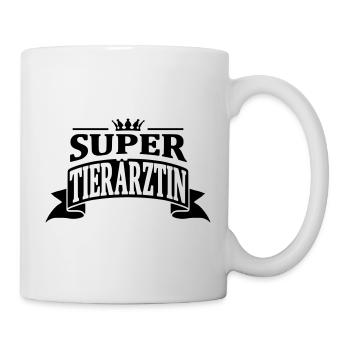 super tierärztin - Tasse - Weiß - Rechts