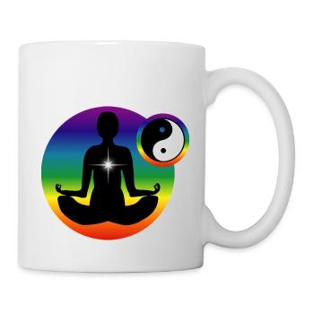 Homme: Méditation chakras - Mug - white - Right