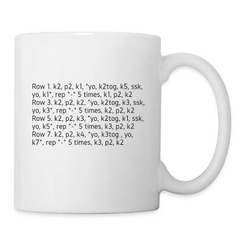 Knit-Talk, dunkel - Tasse - Weiß - Rechts